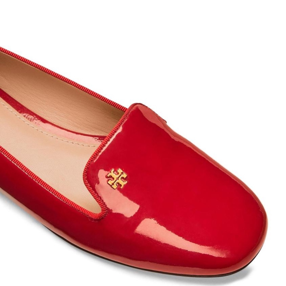 Tory Burch "Red Samantha" Patent Leather Flats